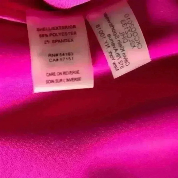 Calvin Klein Magenta Moto Jacket EUC gold hardware size tag removed- size est L - Picture 6 of 15